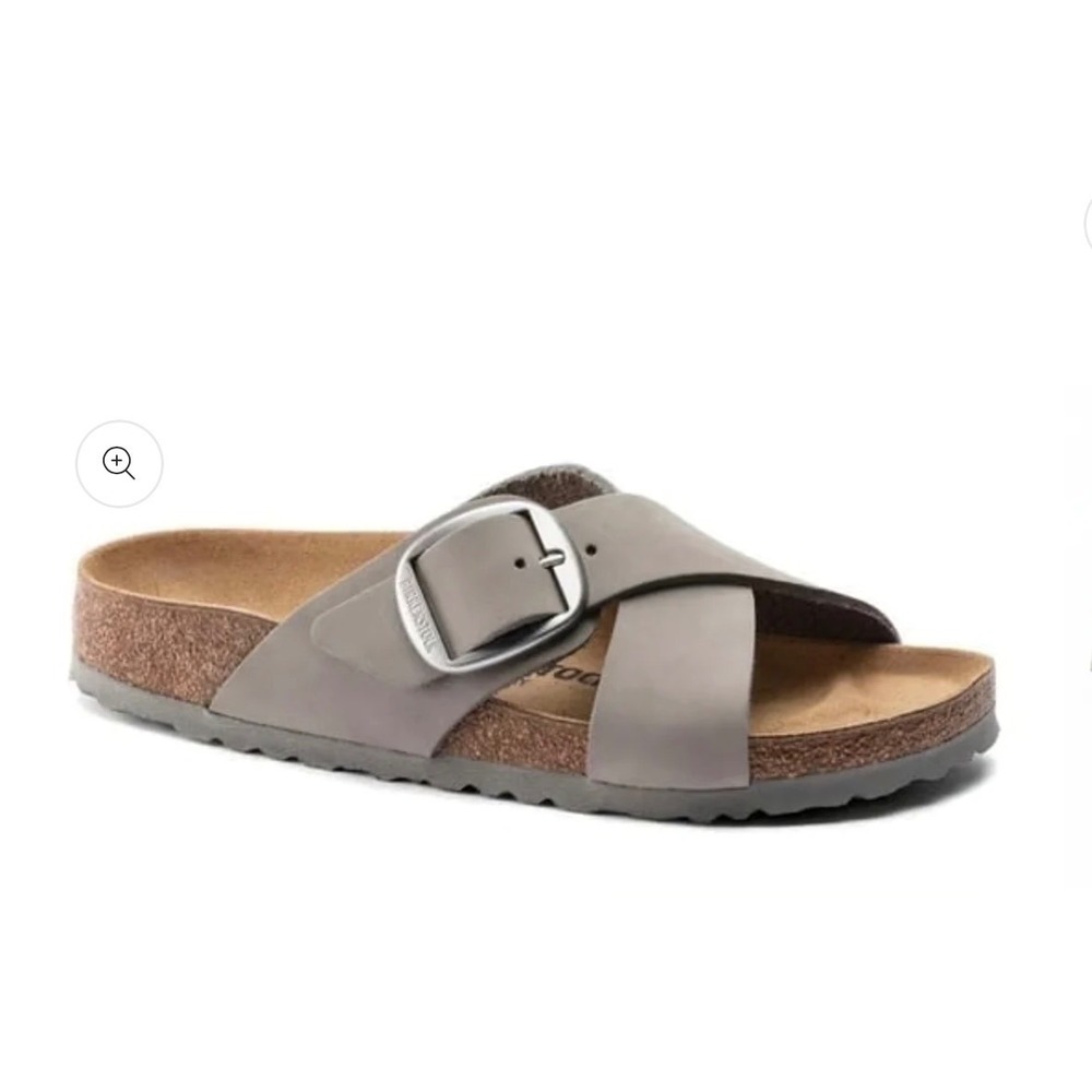 Birkenstock Siena Oiled Leather Sandals Tobacco Brown Cross Strap Slide 39 L8 M6